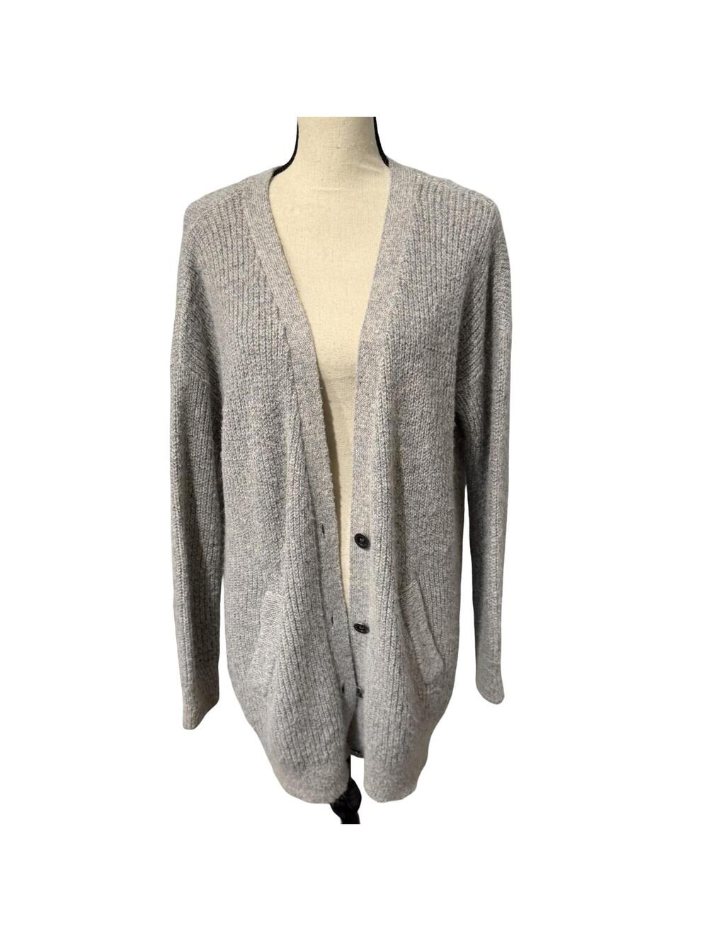 Free People Gray Oversized Knit Cardigan - Size S